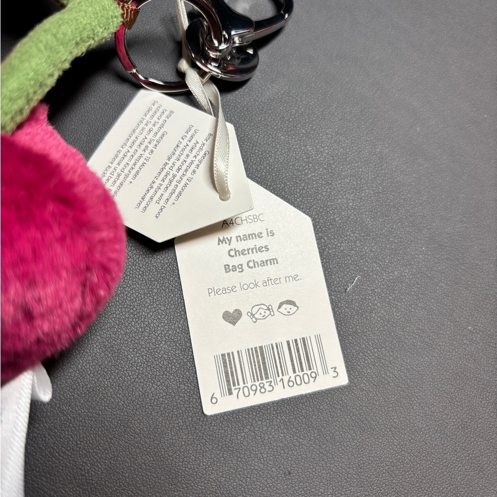 Jellycat Amusables Cherries Bag Charm - RETIRED - Picture 8 of 10